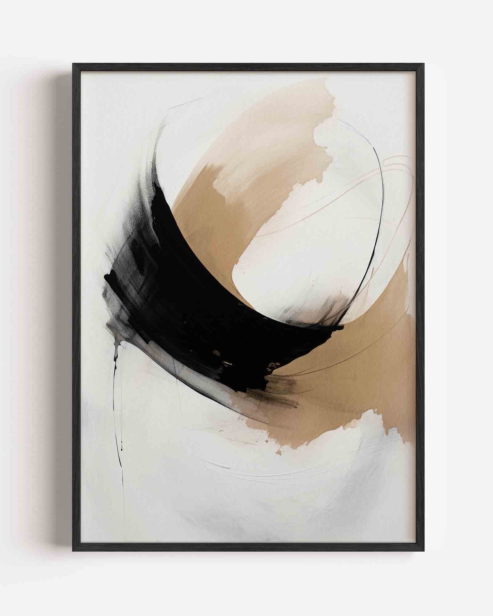 Abstracte penseelstreken Poster