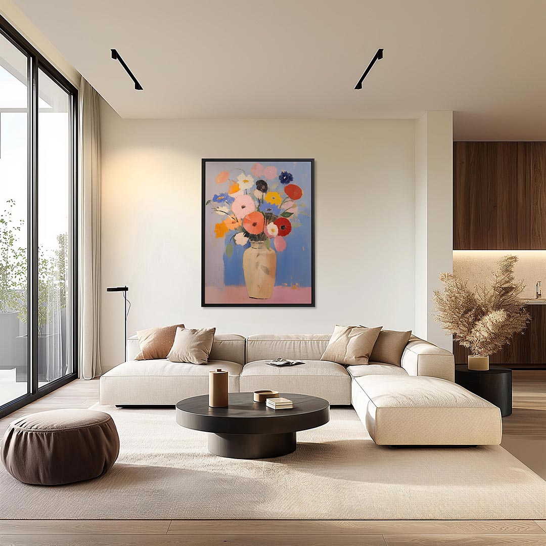 Bloemen in vaas Kunstwerk
