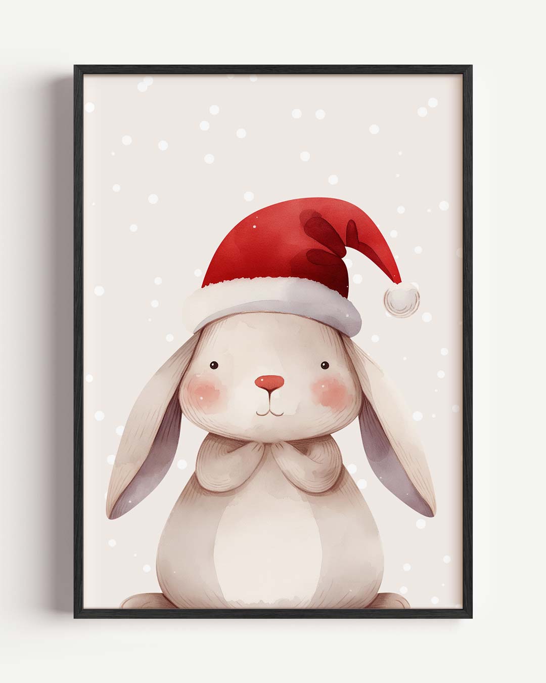 Winterse Kerstkonijn Poster