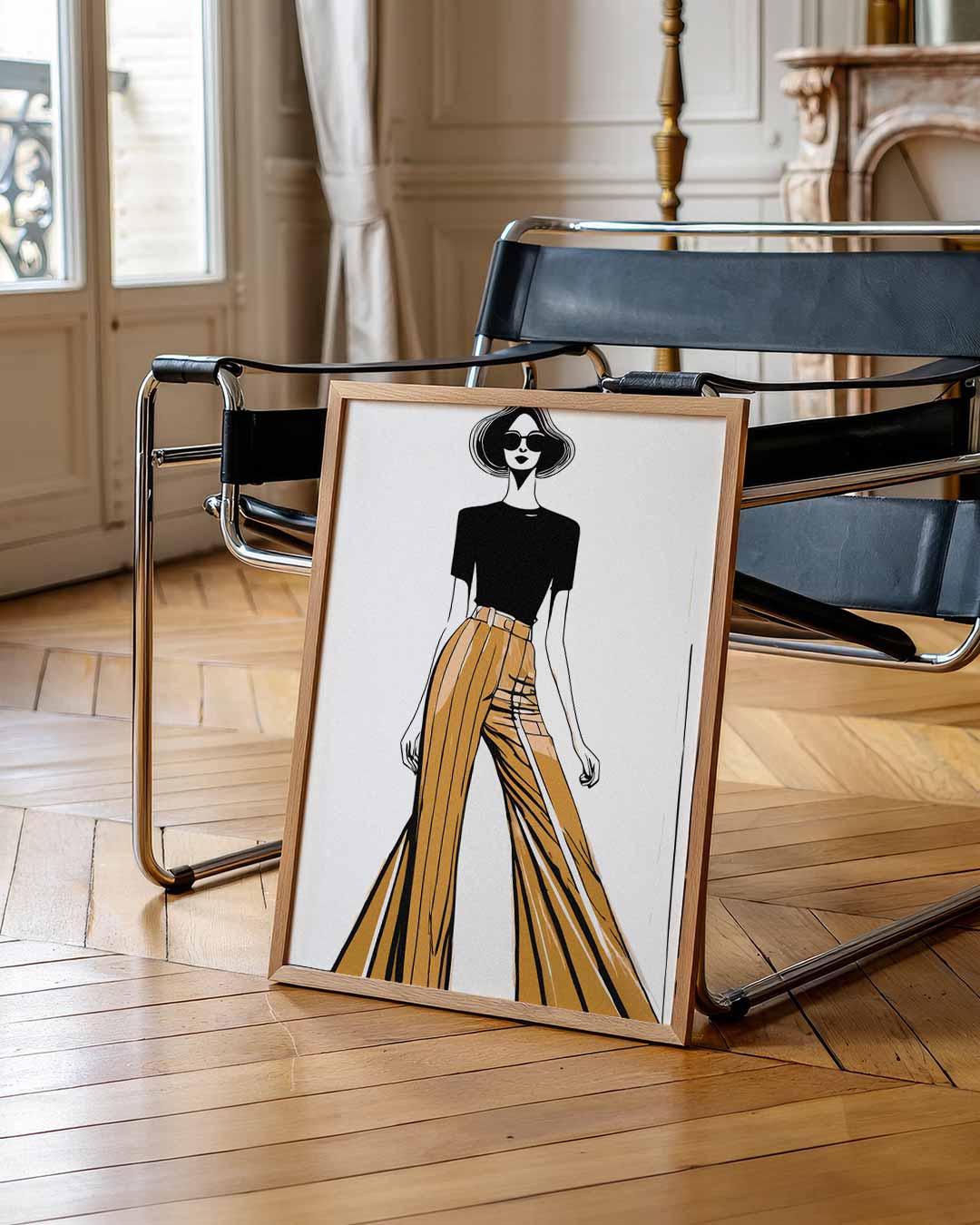 Trendy Fashionista Illustratie Poster
