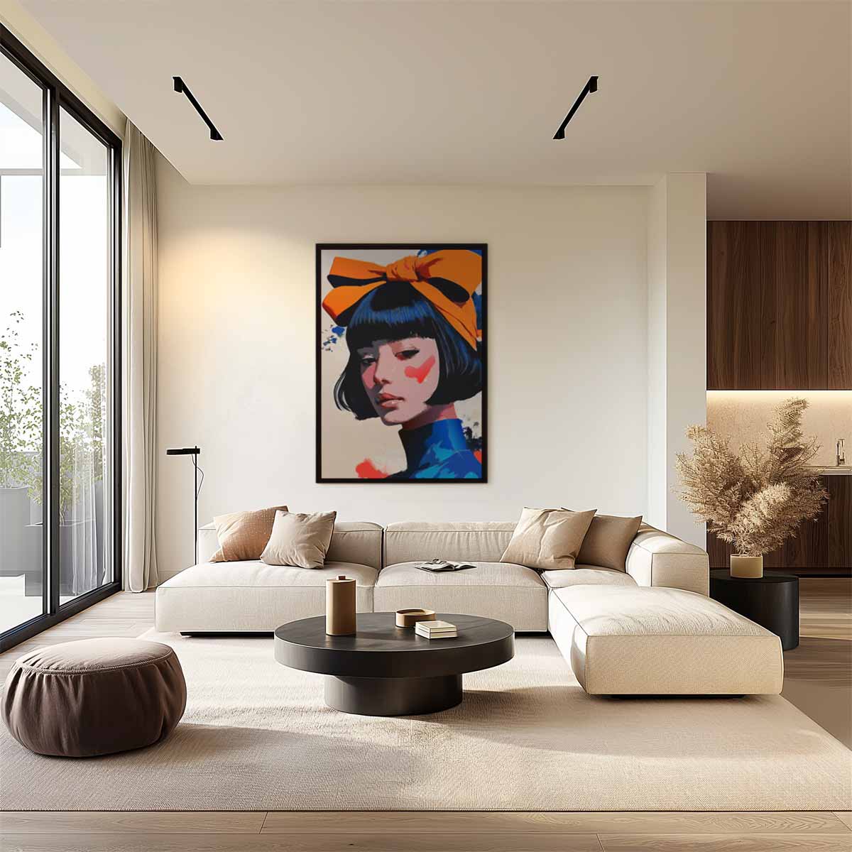 Vrolijke Kleurenprinses Kunstwerk-canvas-dibond-plexiglas-wanddecoratie-WallArtistic