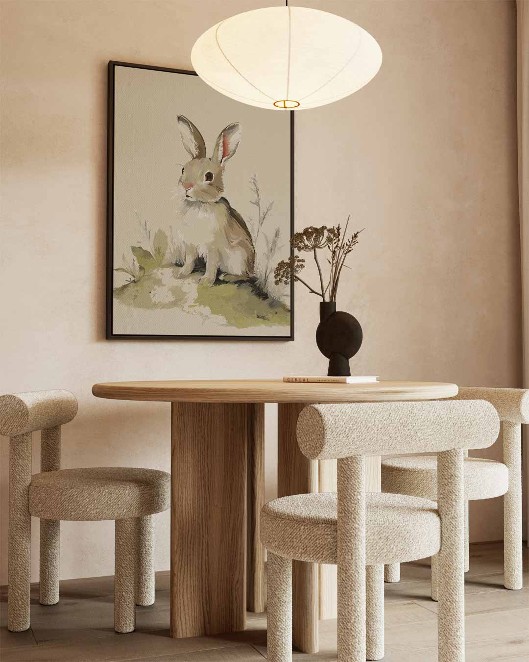 Schattig Konijn in de Natuur Kunstwerk-canvas-dibond-plexiglas-wanddecoratie-WallArtistic