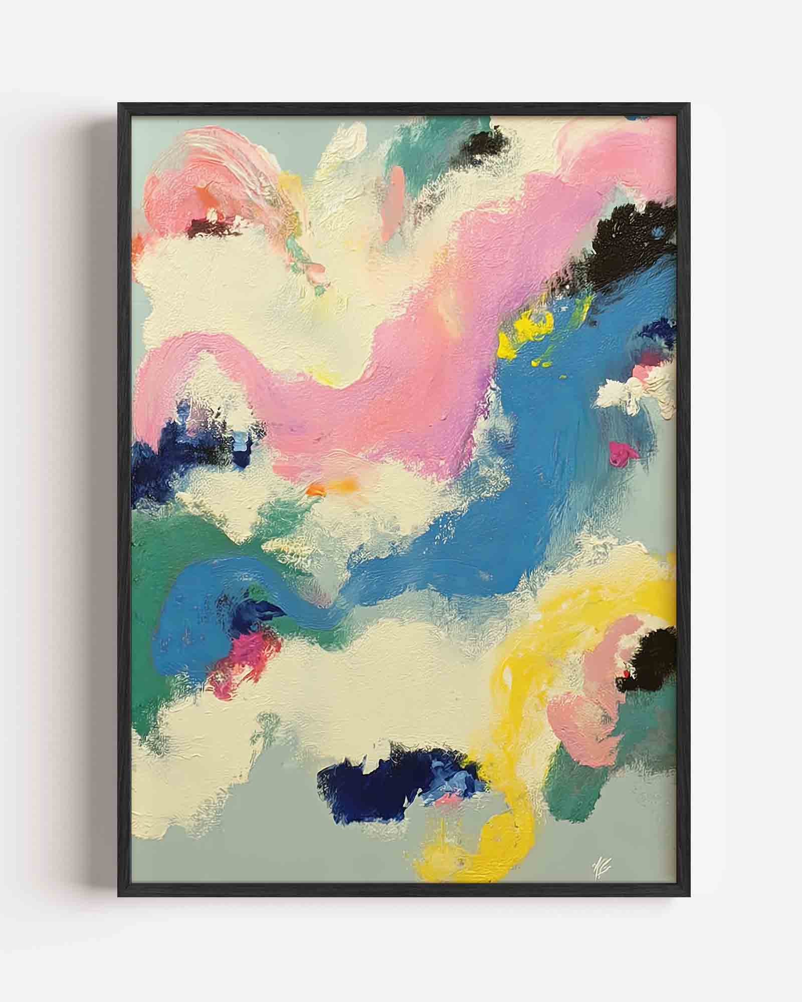 Abstracte kleurenexplosie Poster