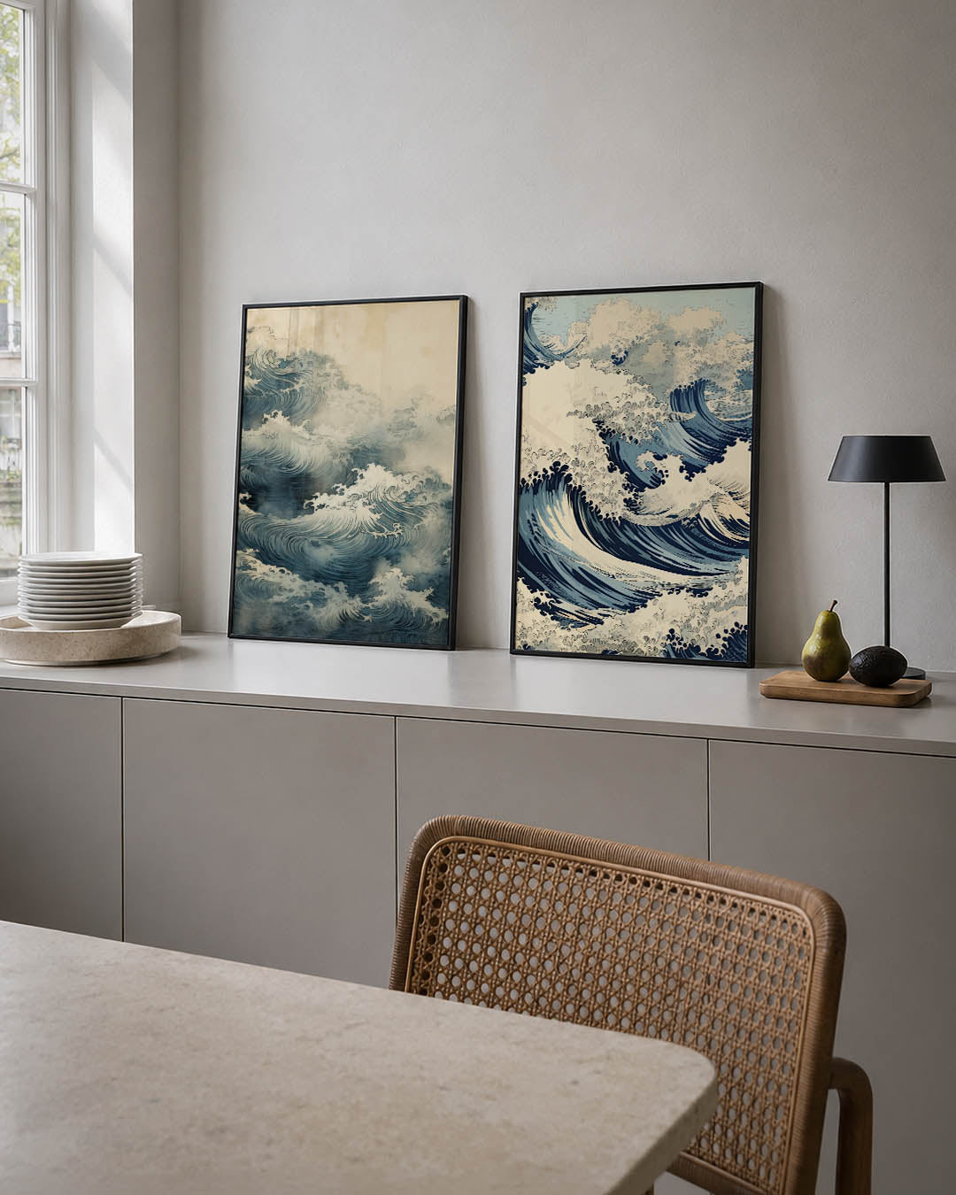 Golvend lijnenspel Posterset