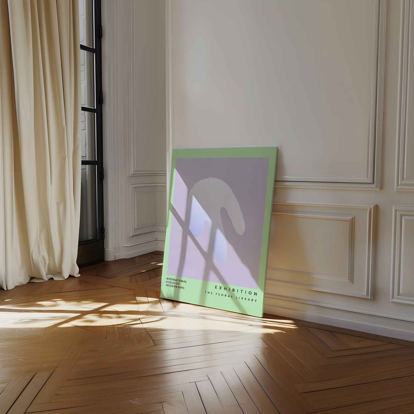 Abstracte Bloemimpressie Kunstwerk-canvas-dibond-plexiglas-wanddecoratie-WallArtistic