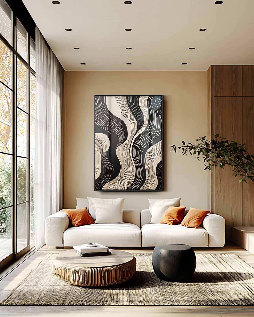 Golvende Elegantie Kunstwerk-canvas-dibond-plexiglas-wanddecoratie-WallArtistic