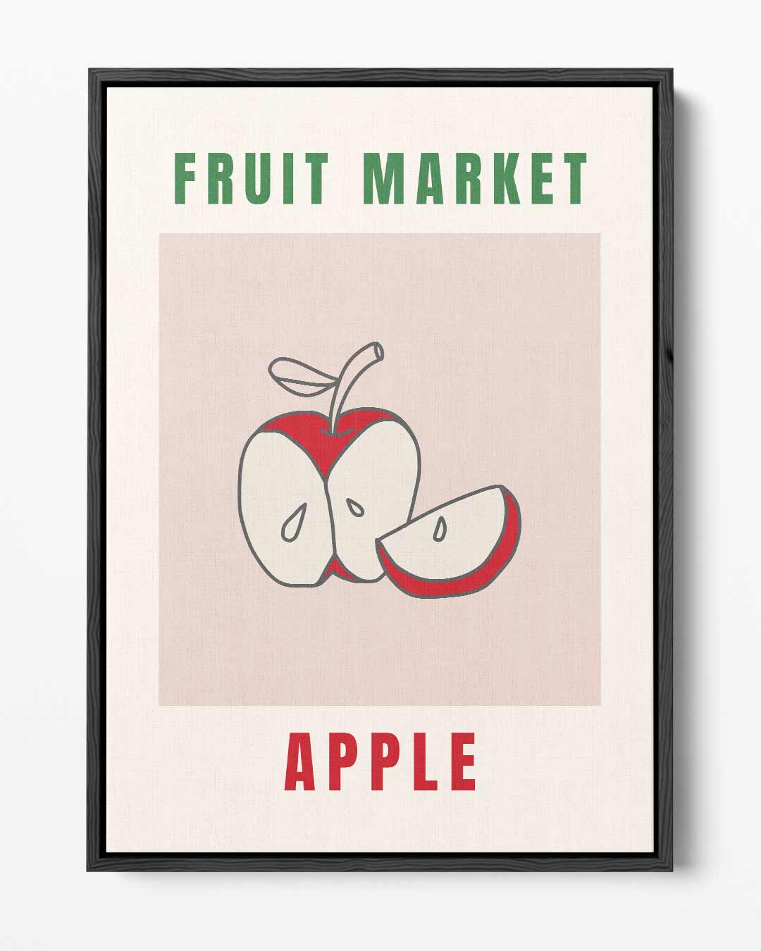 Vrolijke Fruit Illustratie Kunstwerk-canvas-dibond-plexiglas-wanddecoratie-WallArtistic