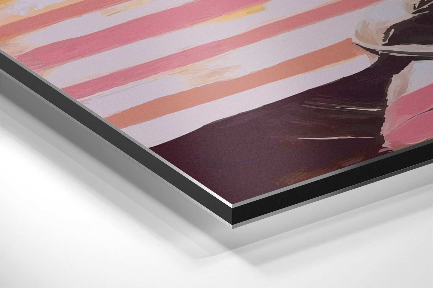 Stijlvolle Martini Illustratie Kunstwerk-canvas-dibond-plexiglas-wanddecoratie-WallArtistic