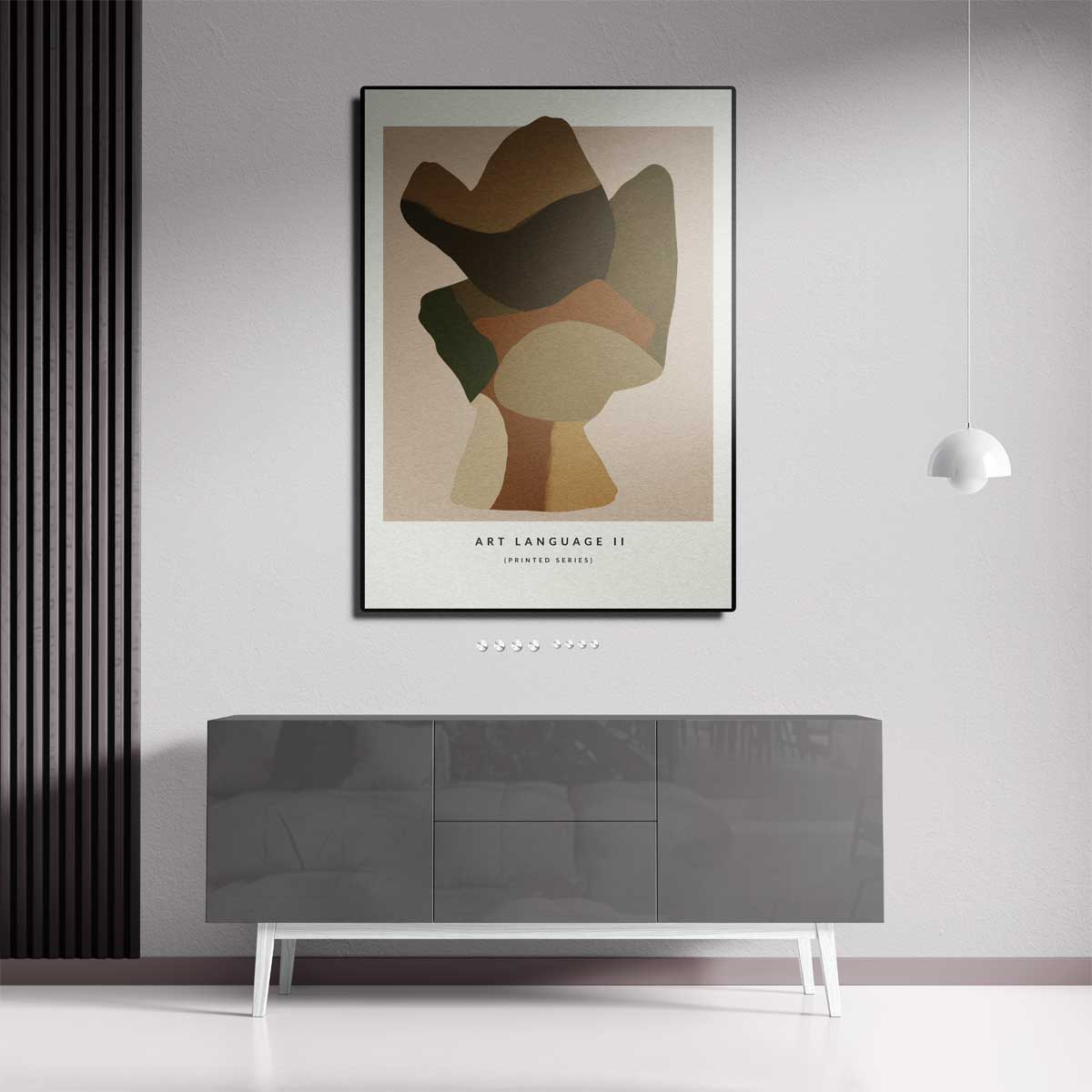 Abstracte Vormen in Aardetinten Kunstwerk-canvas-dibond-plexiglas-wanddecoratie-WallArtistic
