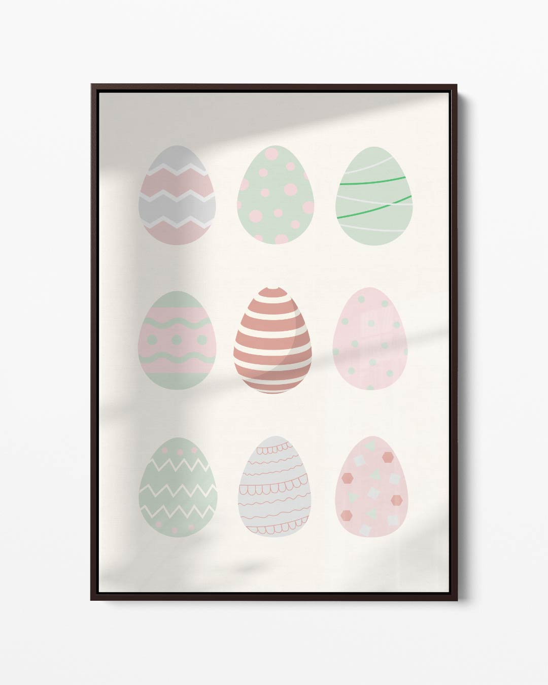 Pastel Paasei Illustratie Kunstwerk-canvas-dibond-plexiglas-wanddecoratie-WallArtistic