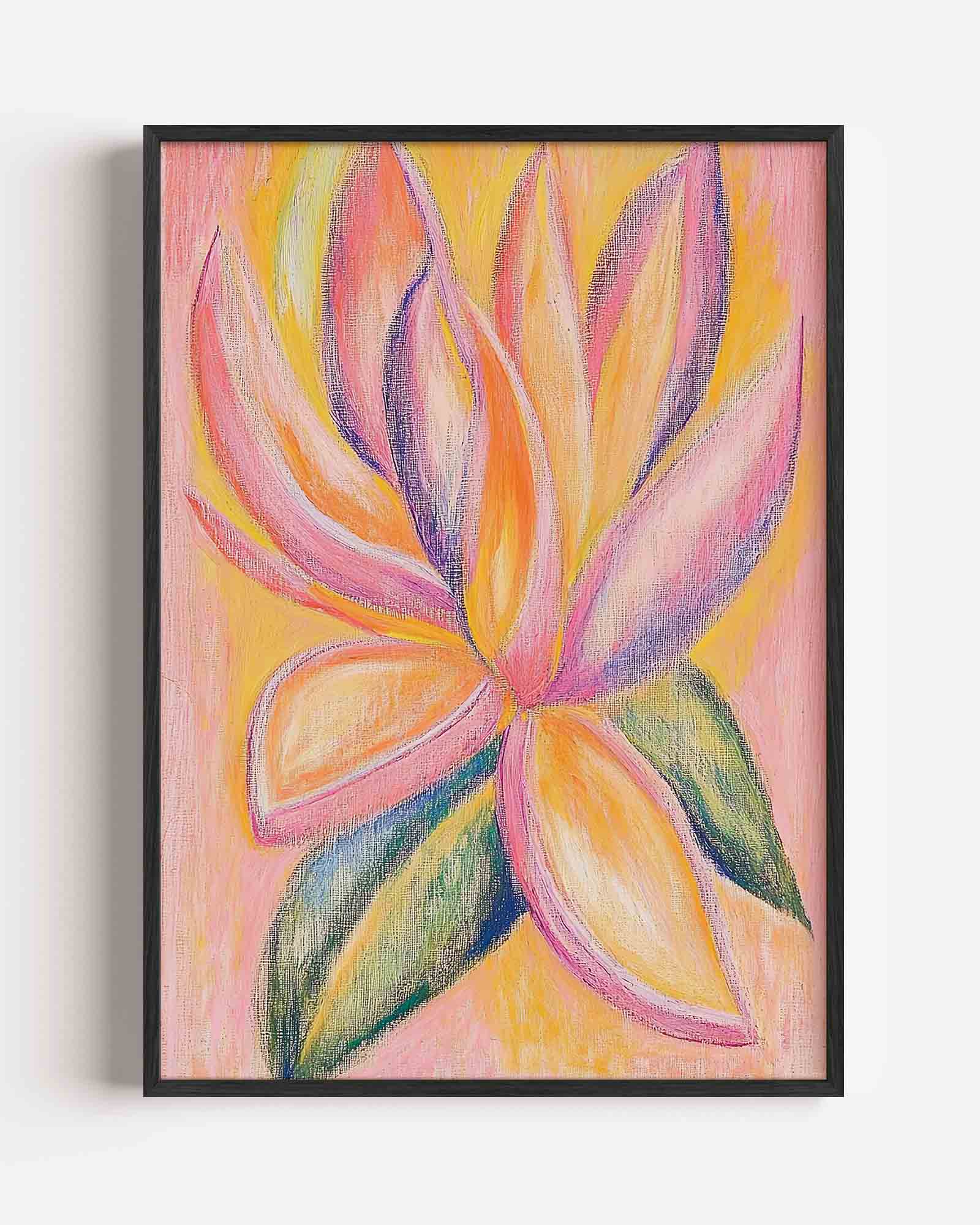 Bloemvormen in pastel Poster
