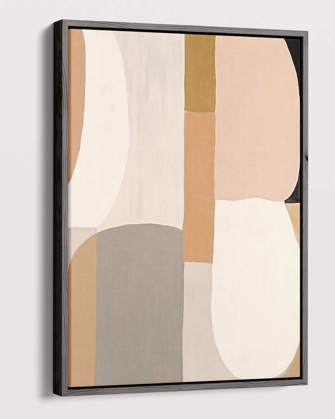 Zachte Aardetinten Abstractie Kunstwerk-canvas-dibond-plexiglas-wanddecoratie-WallArtistic