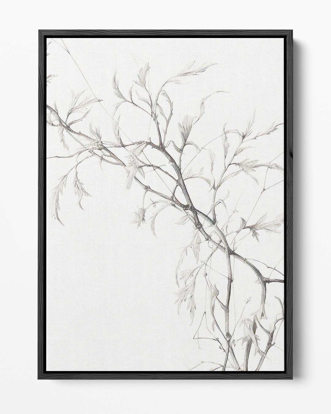 Elegante Lijntekening van Klimplant Kunstwerk-canvas-dibond-plexiglas-wanddecoratie-WallArtistic