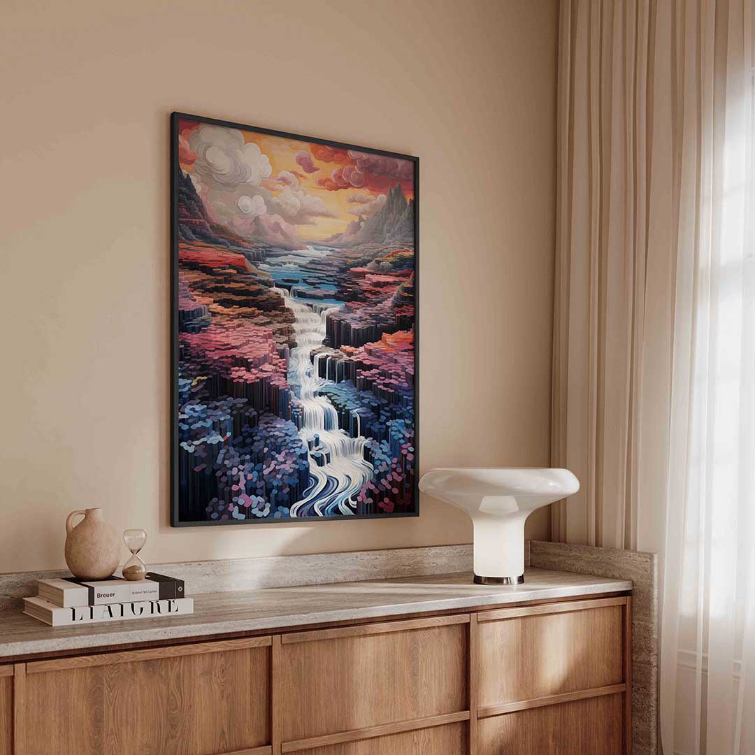 Abstracte landschap Poster