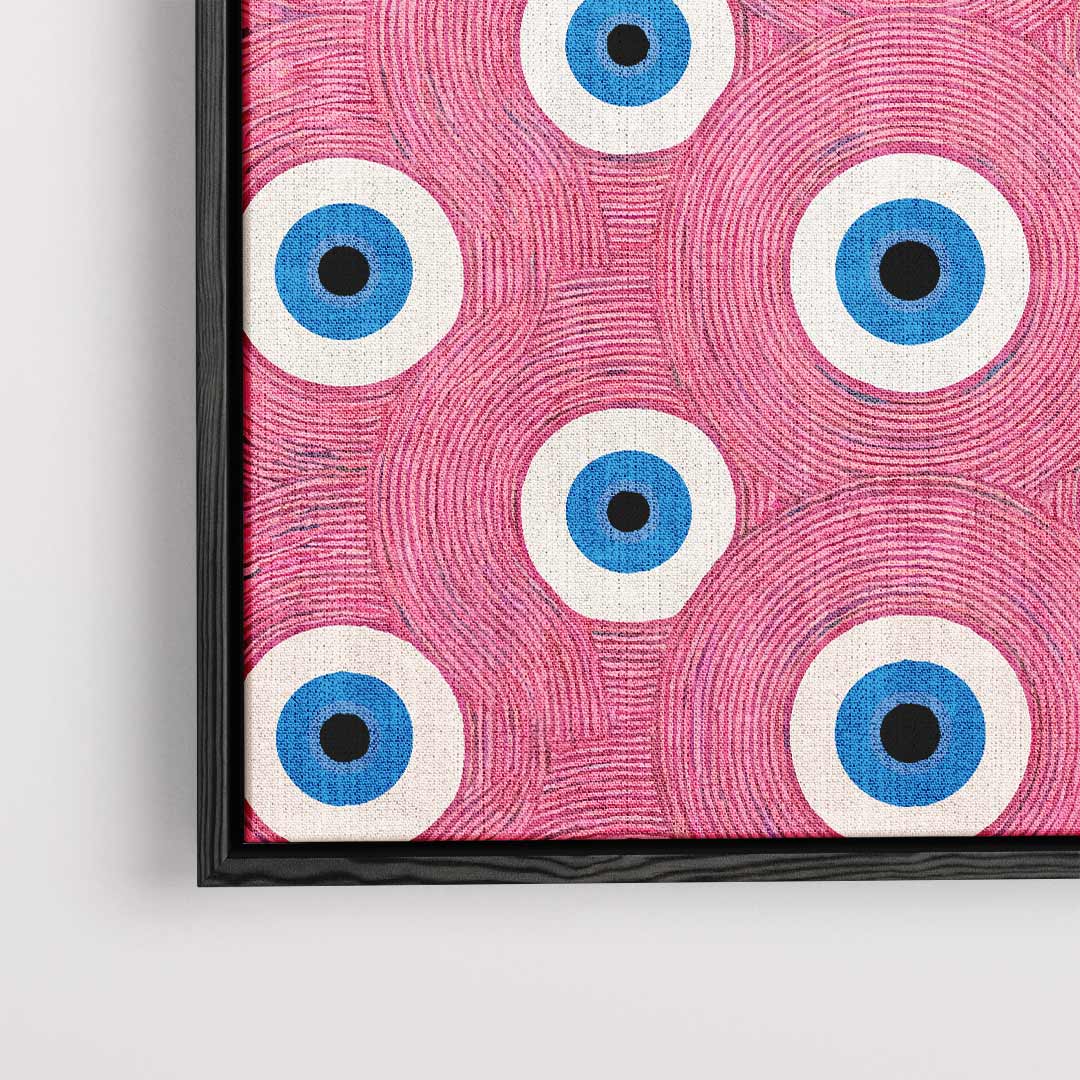 Ogenpatroon in Kleurrijke Herhaling Kunstwerk-canvas-dibond-plexiglas-wanddecoratie-WallArtistic