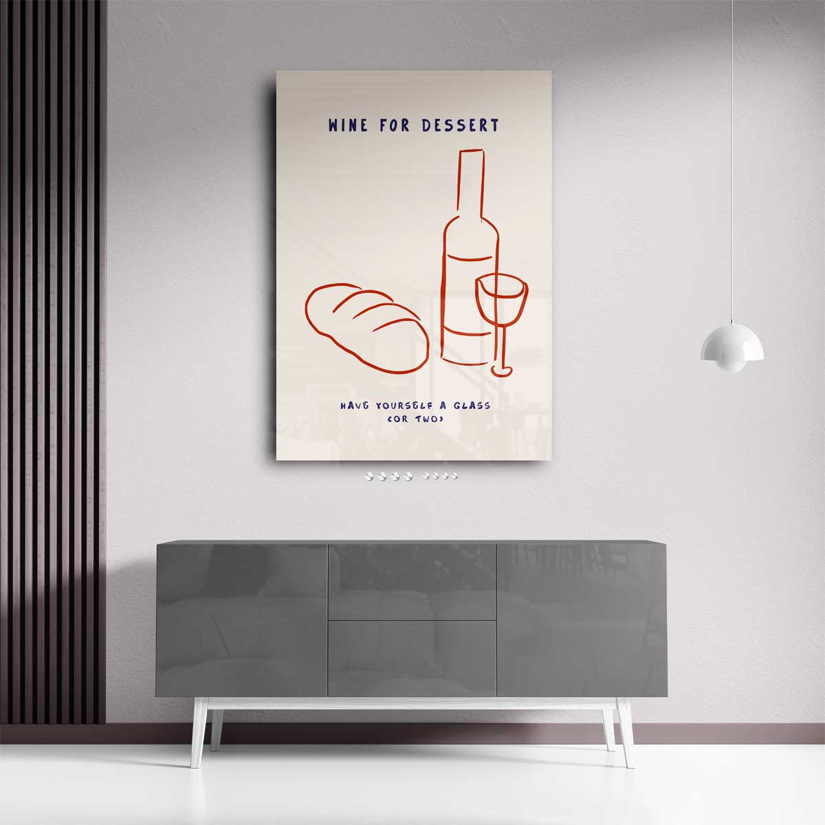 Wijn voor Dessert Kunstwerk-canvas-dibond-plexiglas-wanddecoratie-WallArtistic