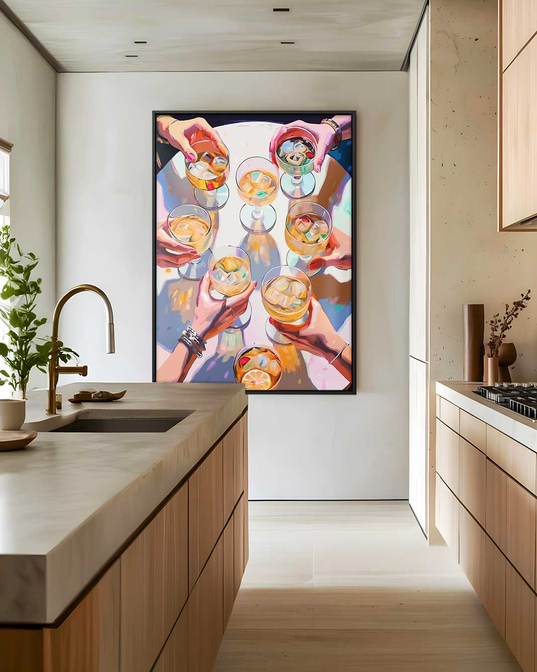 Vriendschapstoast in Kleur Kunstwerk-canvas-dibond-plexiglas-wanddecoratie-WallArtistic