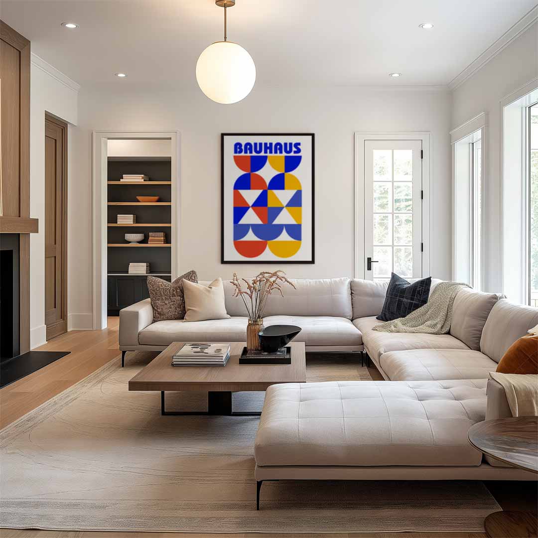Bauhaus Geometrische Kunst Kunstwerk-canvas-dibond-plexiglas-wanddecoratie-WallArtistic