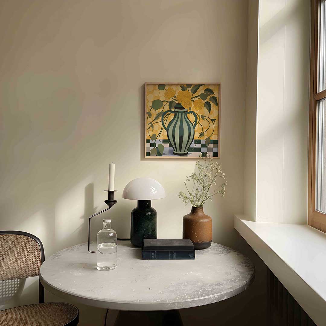 Vaas met bloemen Poster