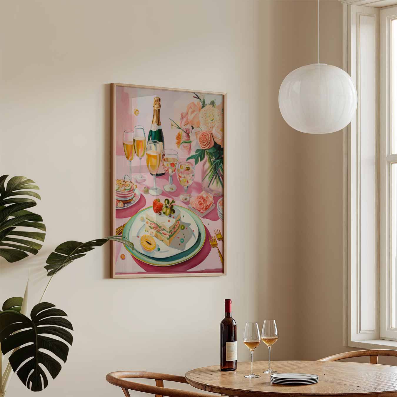 Romantische Brunch Tafereel Poster