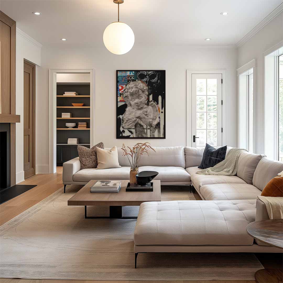 Modern Collage met Antieke Invloeden Kunstwerk-canvas-dibond-plexiglas-wanddecoratie-WallArtistic