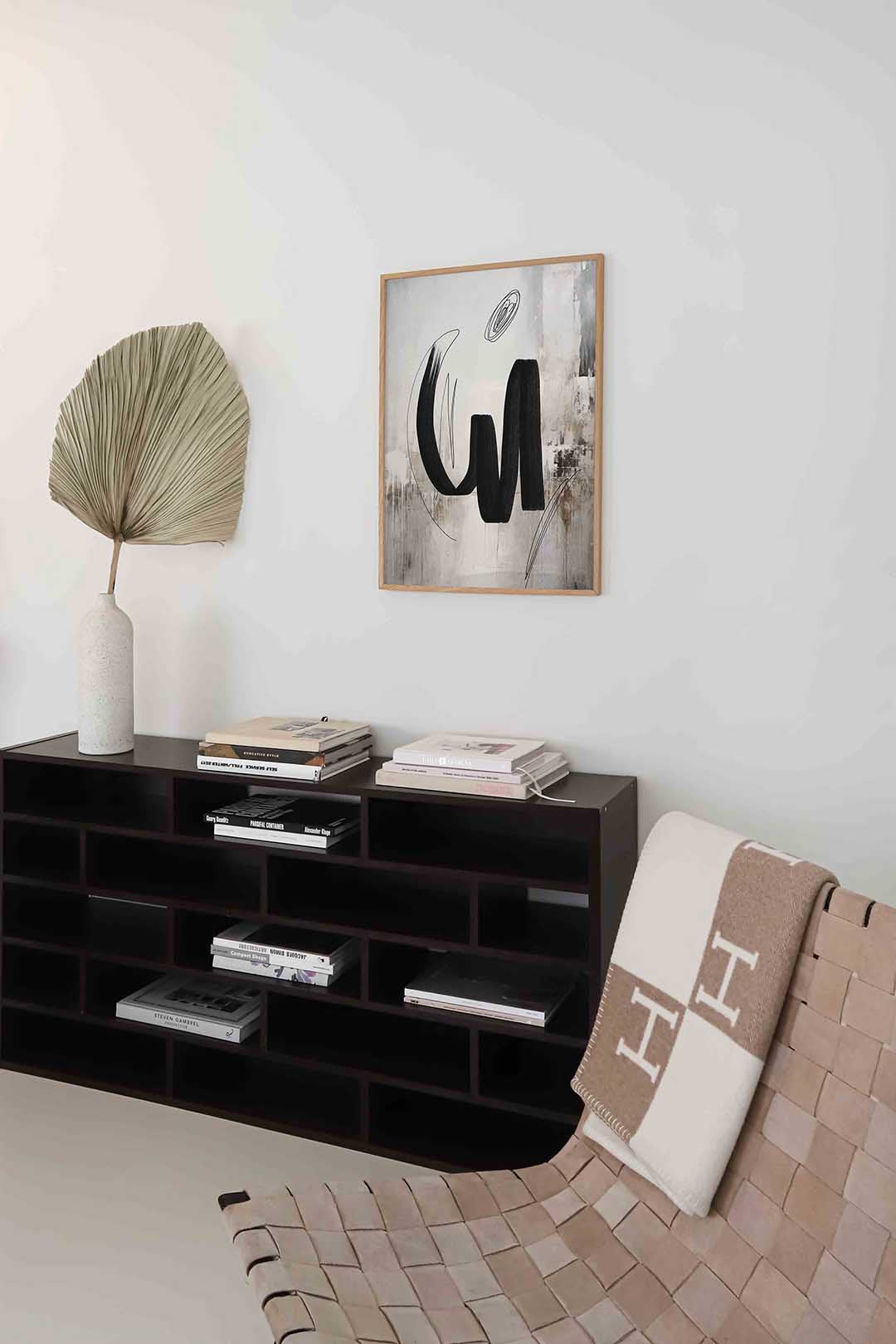 Abstracte zwarte vormen Poster