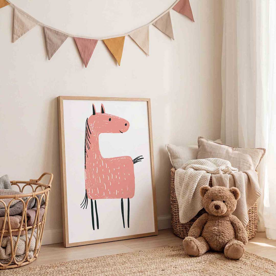 Paard illustratie Poster