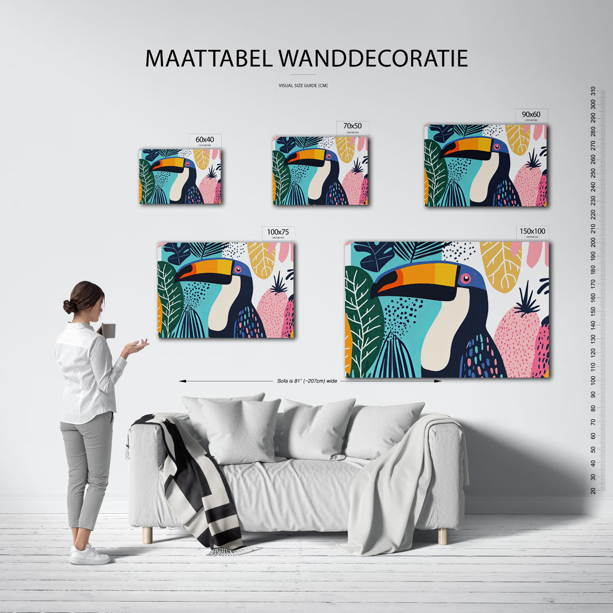 Vrolijke toekan illustratie Kunstwerk