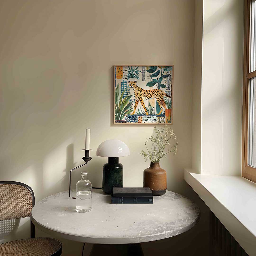 Luipaard en planten Poster
