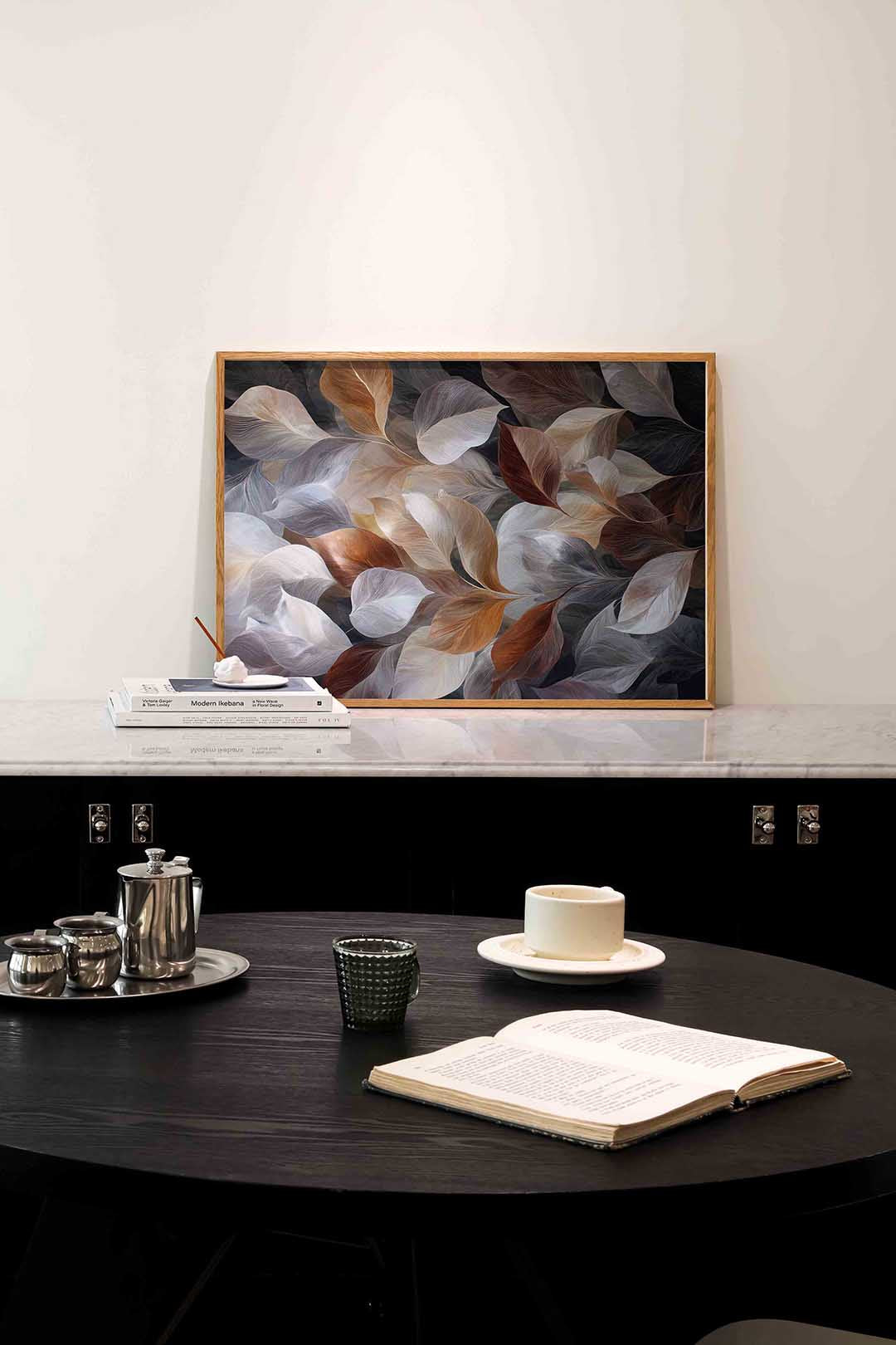 Bladeren compositie Poster
