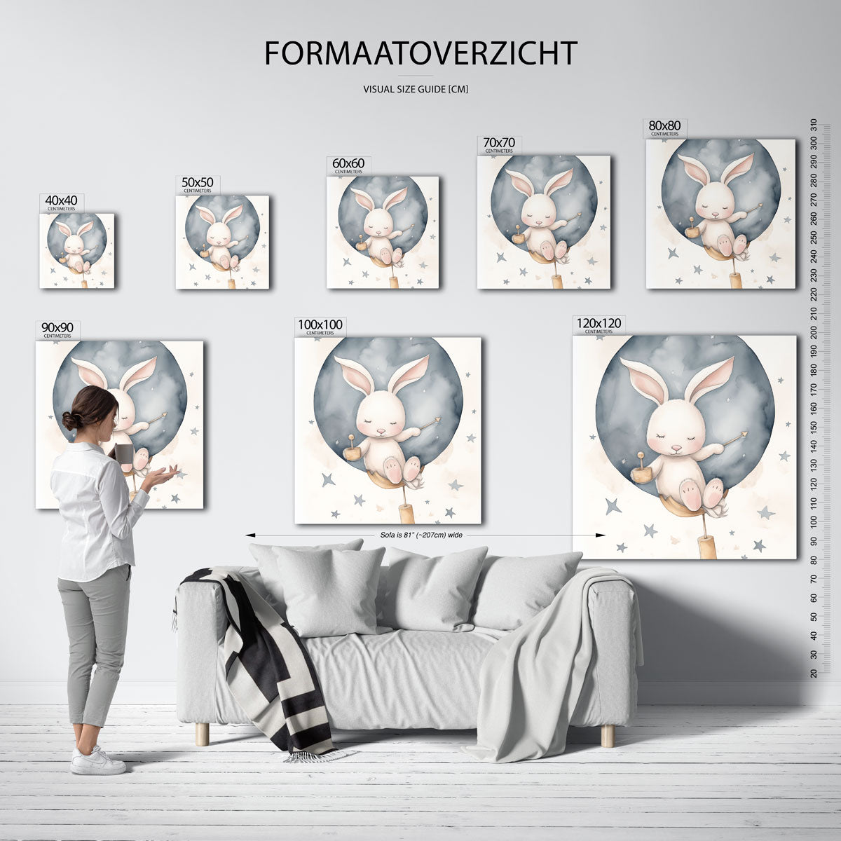 Slapend konijn Poster