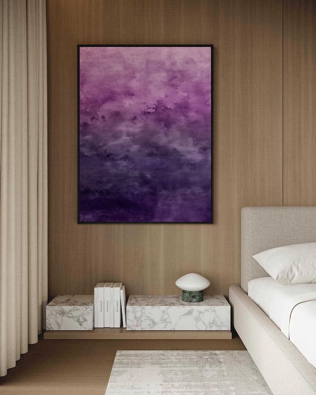 Vloeiende paarse overgangen Kunstwerk
