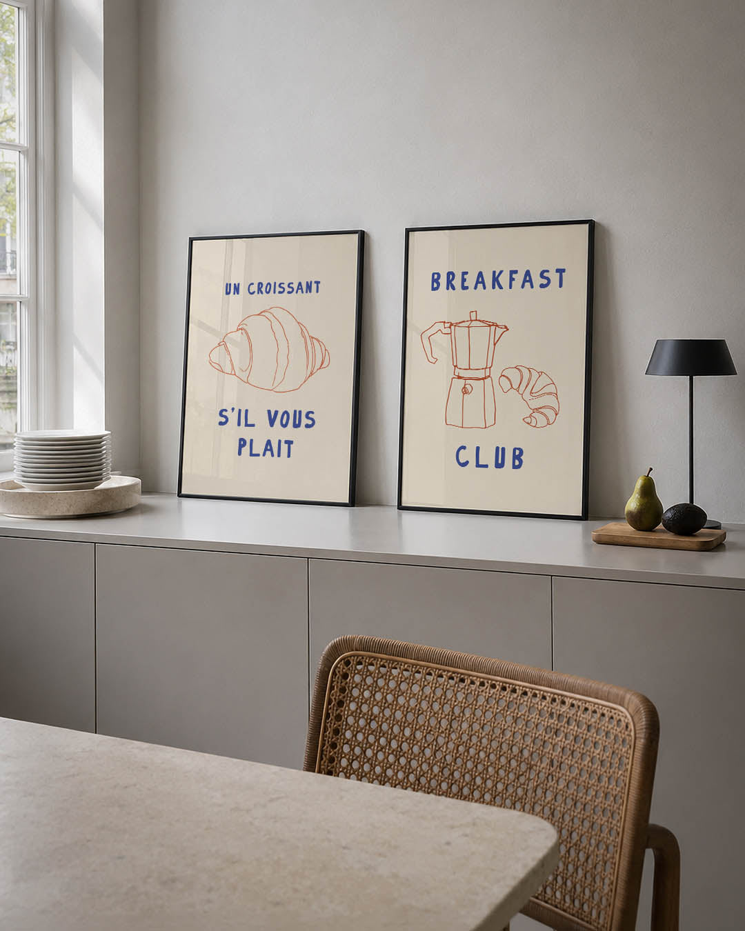 Eenvoudige lijntekening Posterset