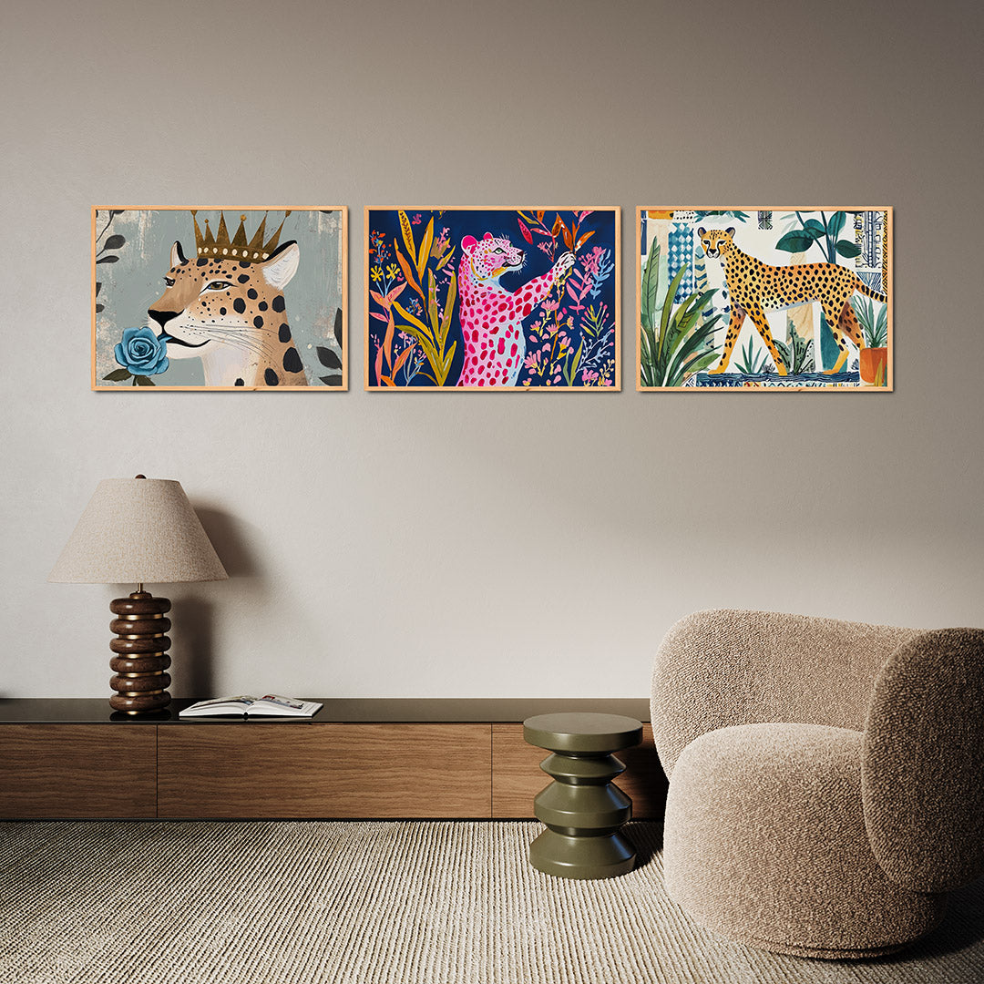 Kroon en bloem Posterset