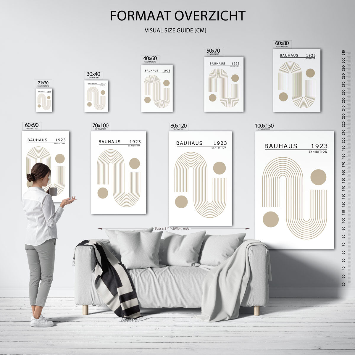 Lijnen en cirkels Poster