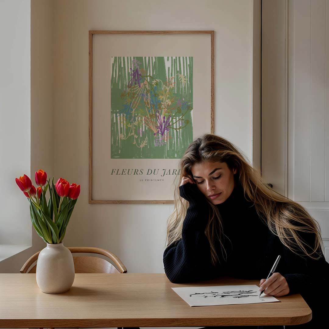 Botanische Tuinposter Fleurs du Jardin Poster-WallArtistic