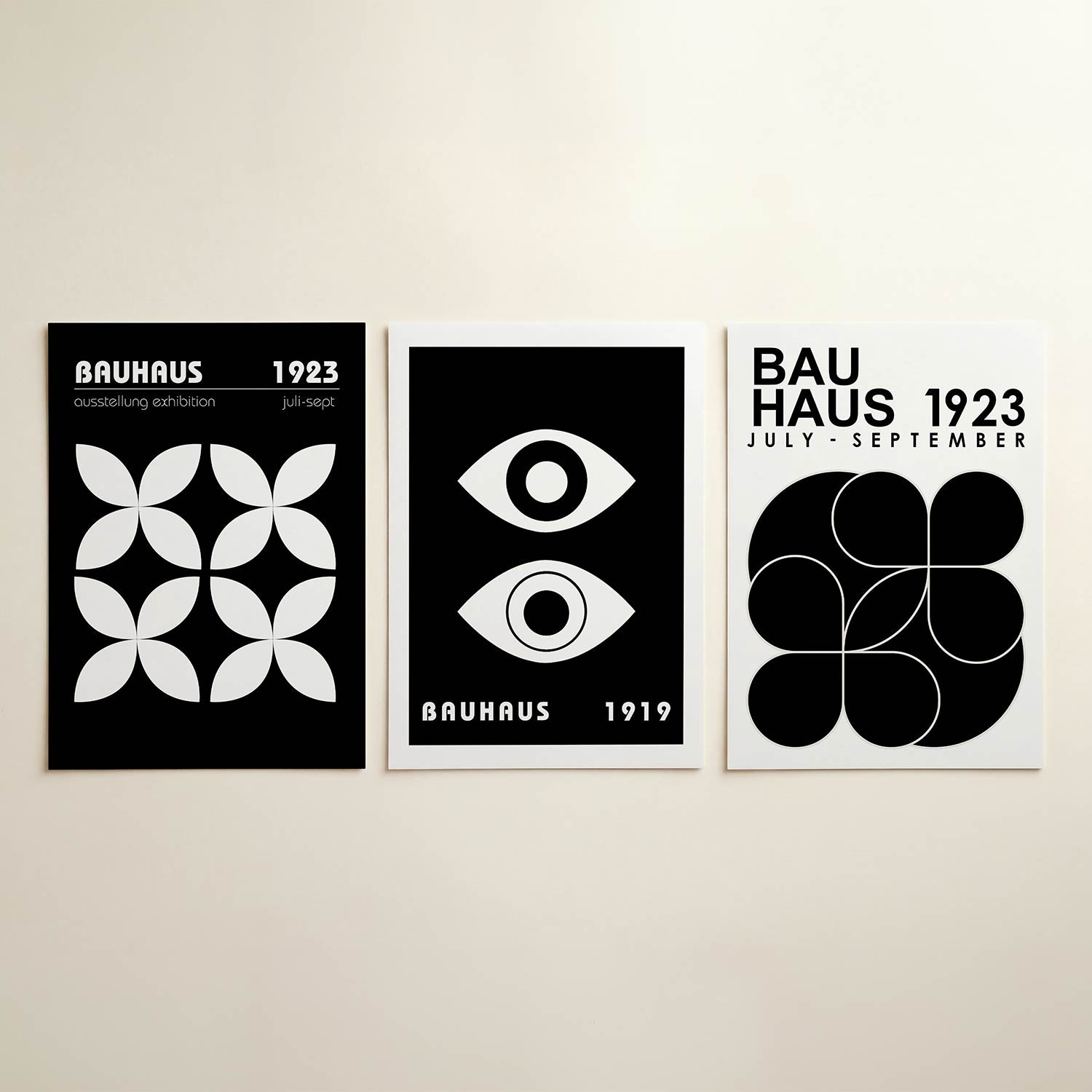 Vormenspel en contrast Posterset