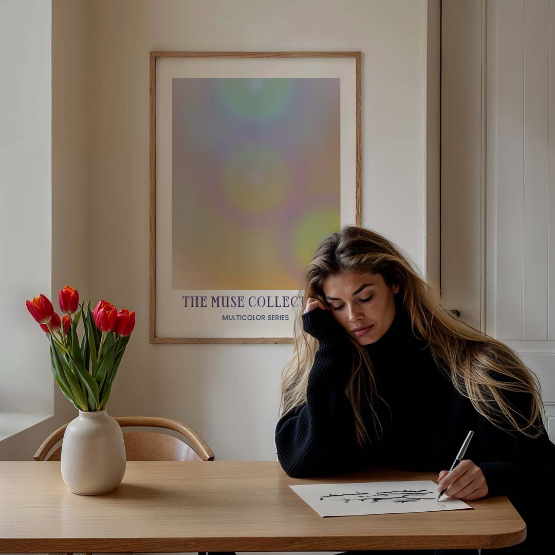 Kleurrijke Muse Poster-WallArtistic