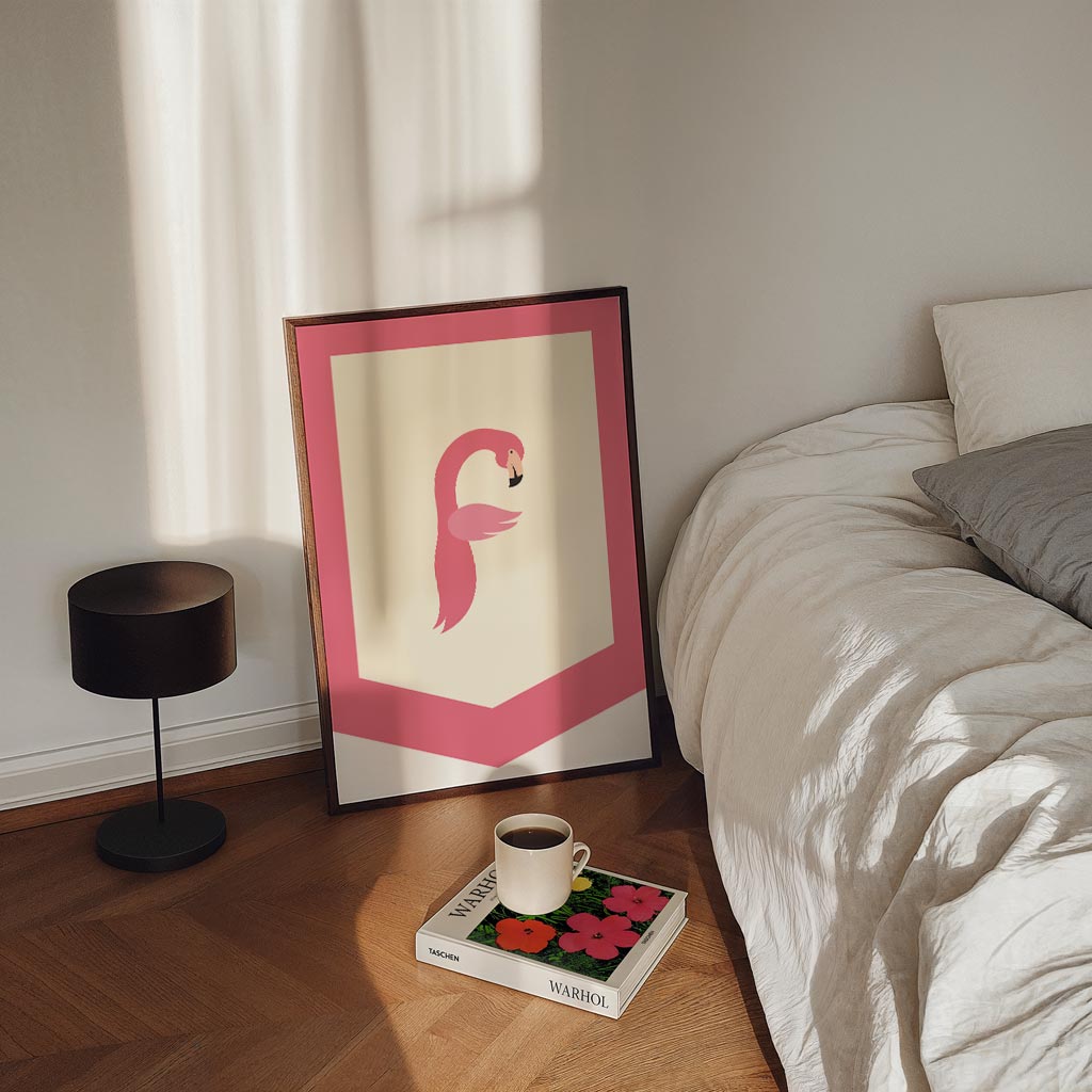 Elegant Flamingo Wandposter