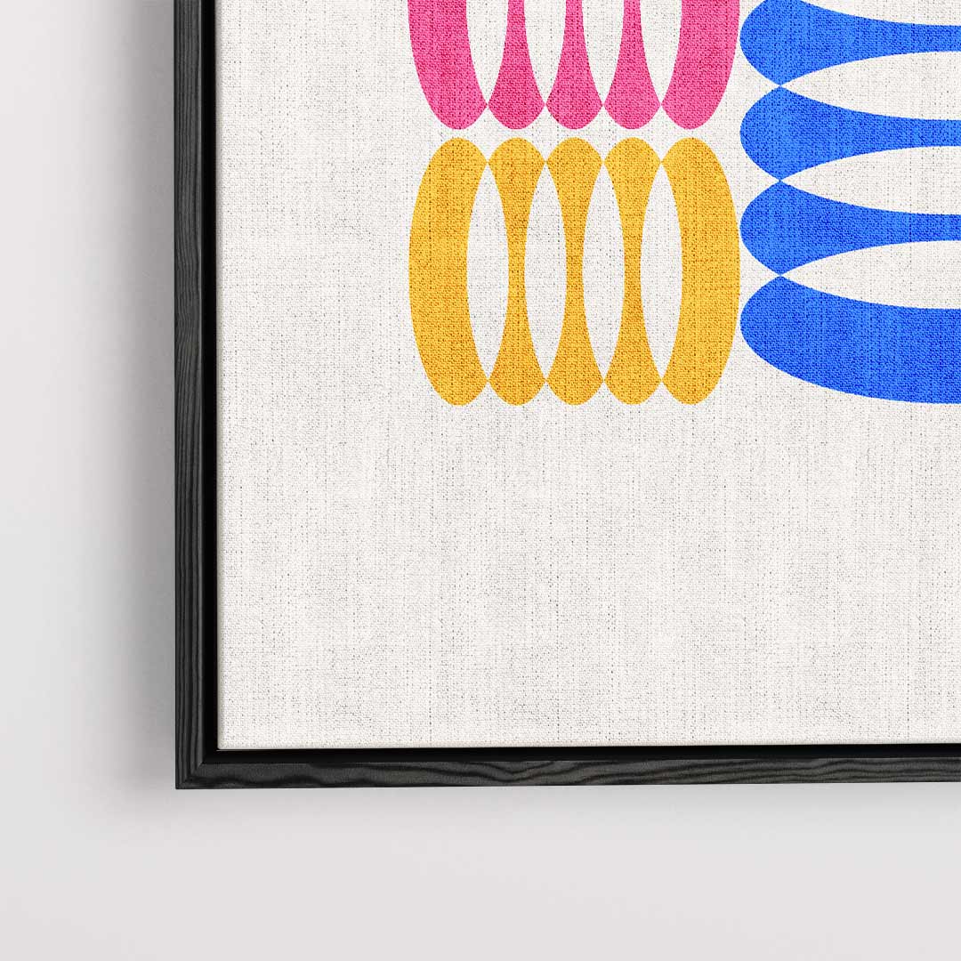 Kleurrijke Geometrische Patronen Kunstwerk-canvas-dibond-plexiglas-wanddecoratie-WallArtistic