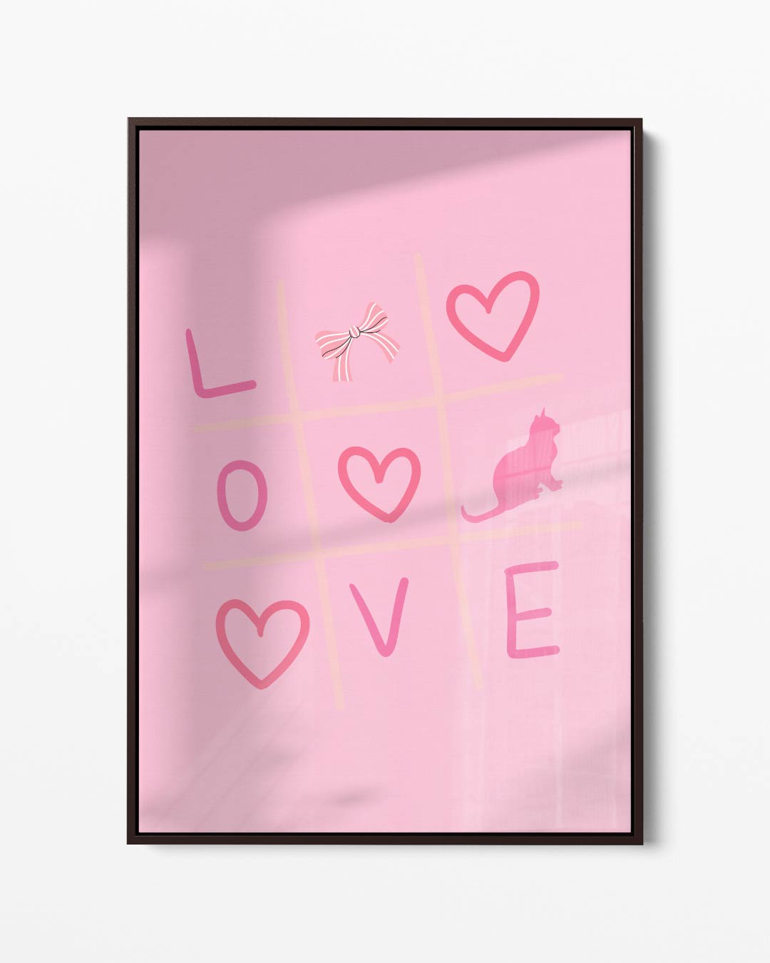 Liefdevolle Tic-Tac-Toe Kunst Kunstwerk-canvas-dibond-plexiglas-wanddecoratie-WallArtistic