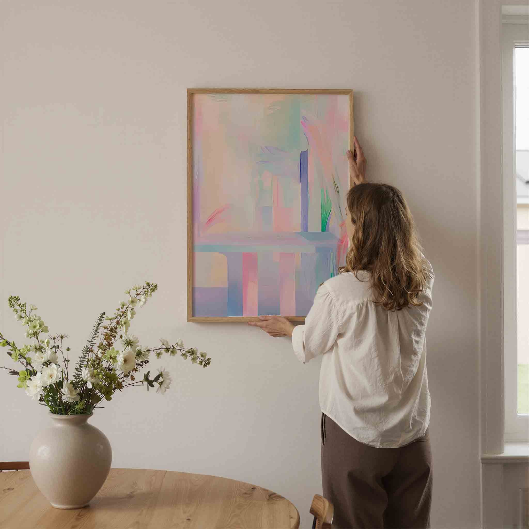 Pastel abstractie Poster