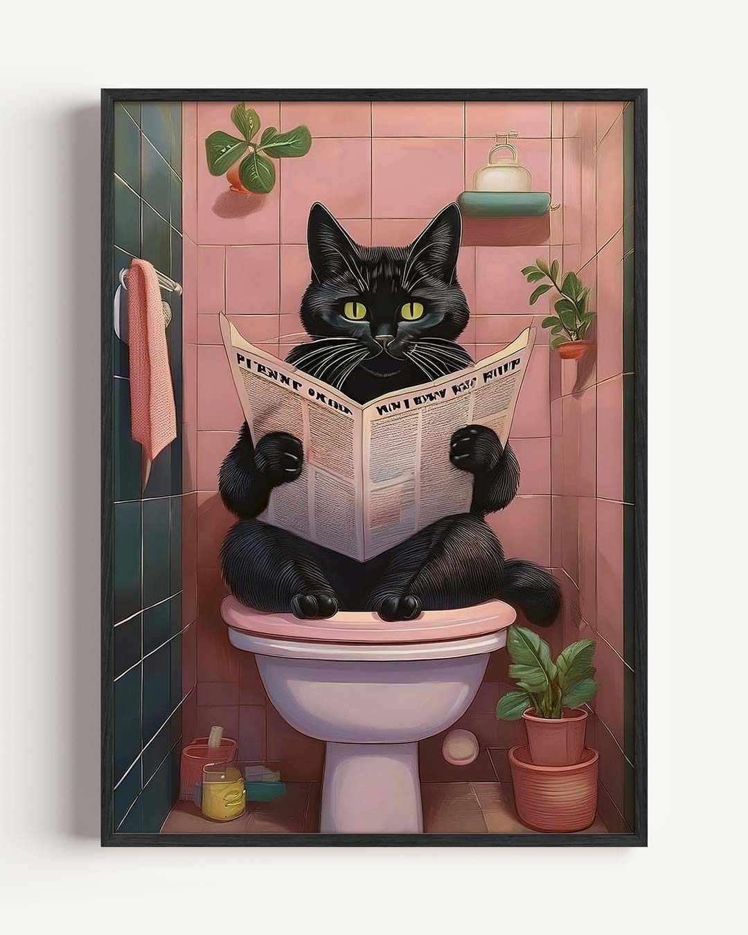 Kat op het Toilet Poster