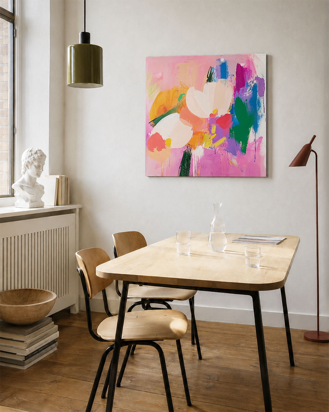 Vrolijke kleurenexplosie Kunstwerk