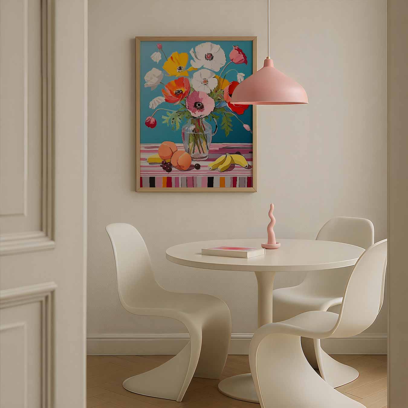 Vrolijke Bloemen en Fruit Poster