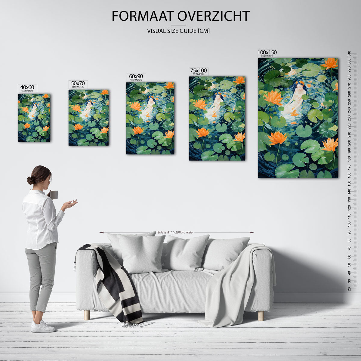 Dromerige waternimf Kunstwerk