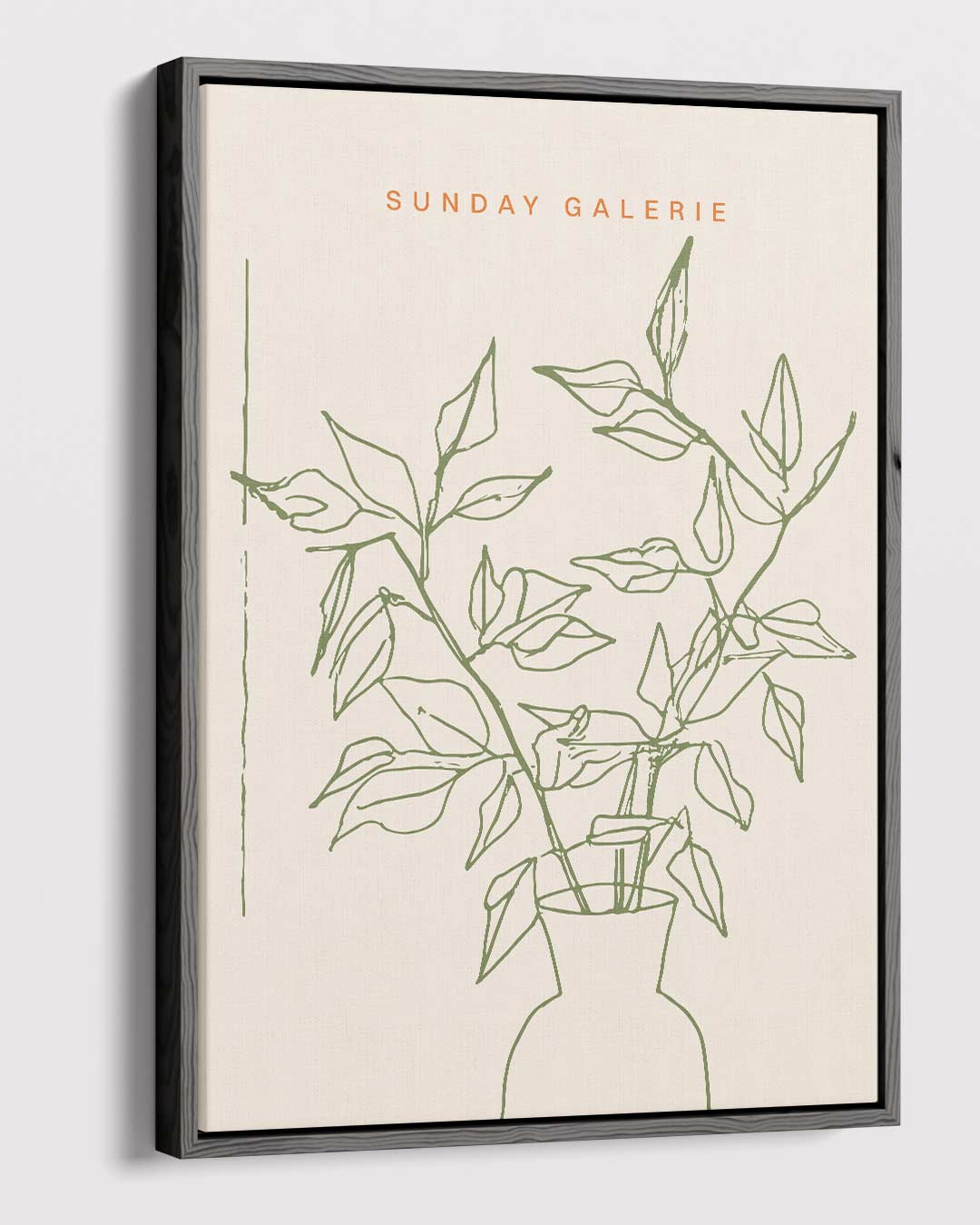 Botanische Lijntekening op Canvas Kunstwerk-canvas-dibond-plexiglas-wanddecoratie-WallArtistic