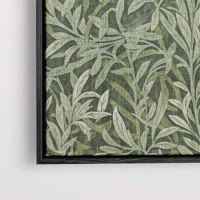 Groene Bladpatroon Wanddecoratie Kunstwerk-canvas-dibond-plexiglas-wanddecoratie-WallArtistic