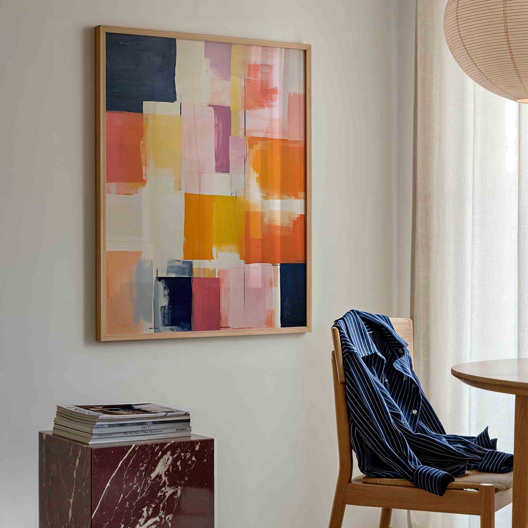 Abstracte kleurrijke vlakken Poster