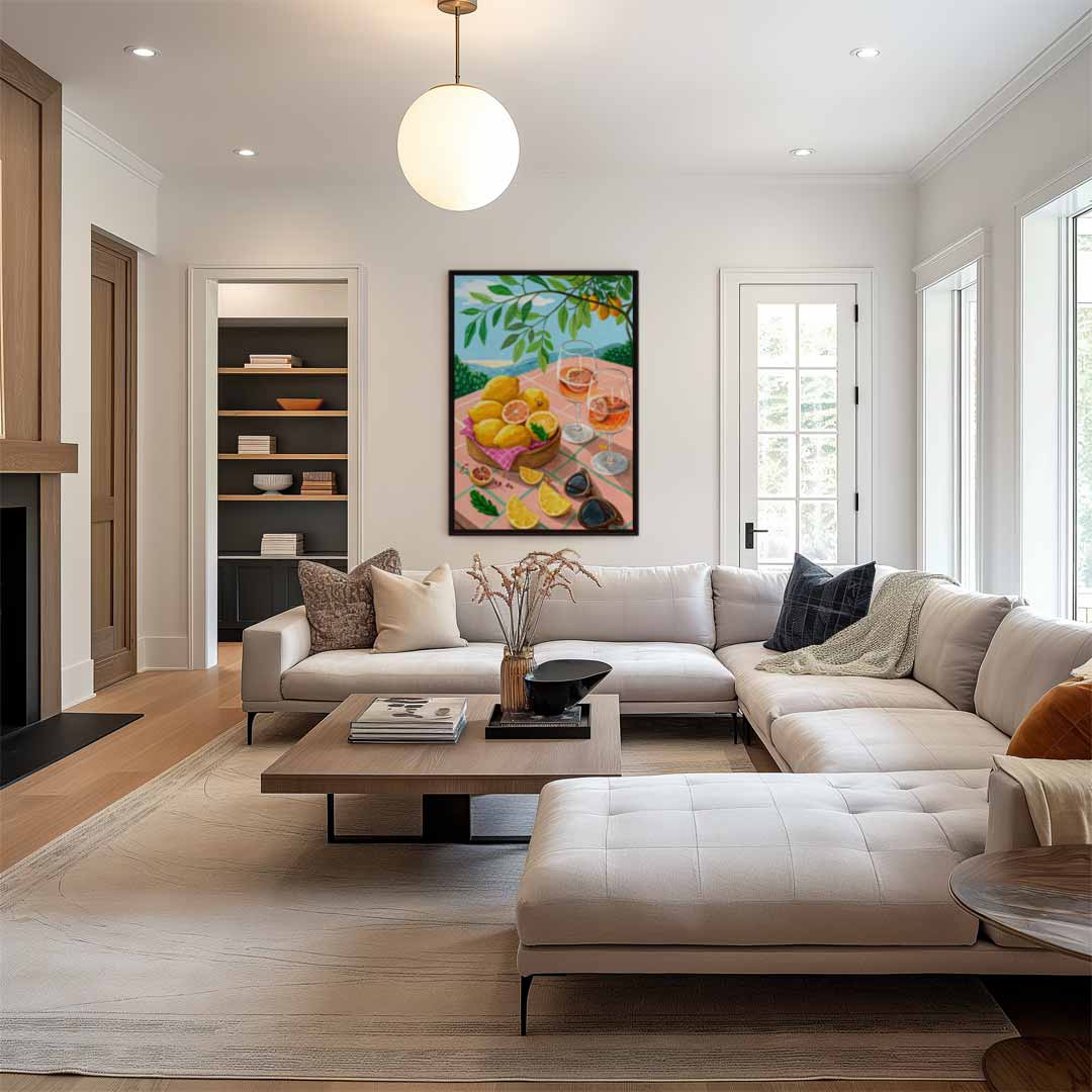 Zomerse Citrus Tafereel Kunstwerk-canvas-dibond-plexiglas-wanddecoratie-WallArtistic